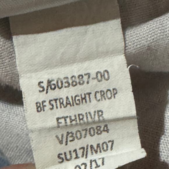 Old Navy SZ 0R Boyfriend Straight Crop Jeans Stretch Whiskered Low-Rise Blue - Picture 9 of 9